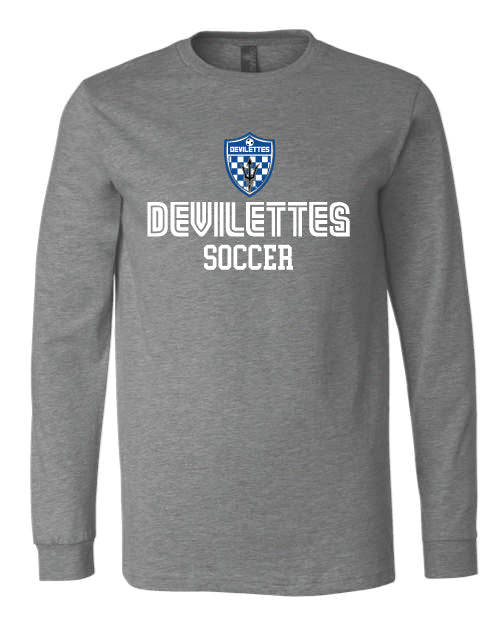 Devilettes Soccer Grey Long Sleeve t-shirt 2025