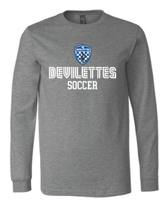 Devilettes Soccer Grey Long Sleeve t-shirt 2025