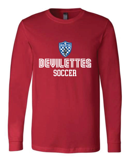 Devilettes Soccer Red Long Sleeve t-shirt 2025